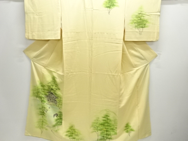 JAPANESE KIMONO / ANTIQUE KIMONO / SILK / GINKAKU TEMPLE